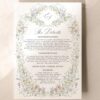 Vintage Wildflower Wedding Enclosure Card Template | Details Insert Card | Printable Wedding Info Card Vintage Wildflower Wedding Enclosure Card Template D033-03