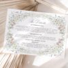 Vintage Wildflower Wedding Enclosure Card Template | Details Insert Card | Printable Wedding Info Card Vintage Wildflower Wedding Enclosure Card Template D033-03