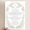 Vintage Wildflower Wedding Enclosure Card Template | Details Insert Card | Printable Wedding Info Card Vintage Wildflower Wedding Enclosure Card Template D033-03