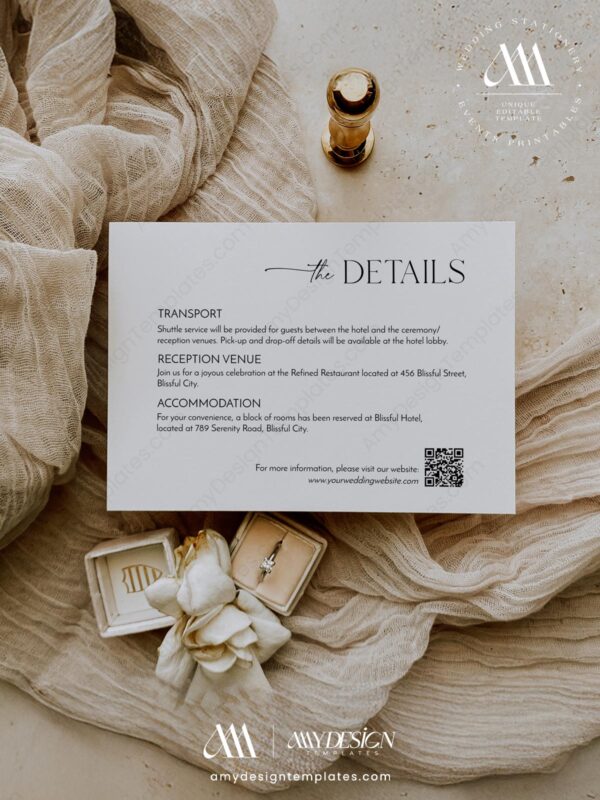 Modern Minimalist Enclosure Card Template D037-03