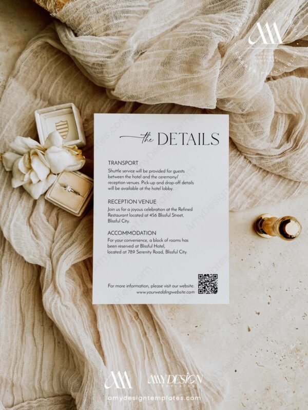 Modern Minimalist Enclosure Card Template D037-03