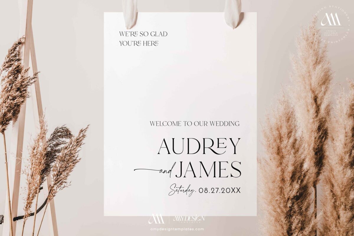 Minimal Wedding Signage Template | Printable Signs Bundle Minimal Wedding Signage Template - Welcome Signs