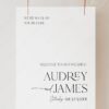 Modern Minimal Wedding Signage Template | Minimalist Reception Sign Wedding D037 Welcome Sign Modern Minimal Wedding Signage Template 4