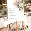 E008 B Welcome Sign Rustic Boho Wedding Template 2