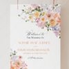 E023 Welcome Sign Spring Floral Wedding Template Amy Design 4