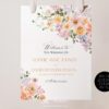 E023 Welcome Sign Spring Floral Wedding Template Amy Design 5