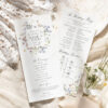 Wedding Program Template Order Of Service | Catholic Wedding Program Template | Wildflower Wedding
