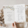 Wedding Program Template Order Of Service | Catholic Wedding Program Template | Wildflower Wedding