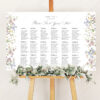 Botanical Wedding Seating Chart Template | Wildflower Signage Printable E068 A Botanical Wedding Seating Chart Template Amy Design 1