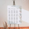 Botanical Wedding Seating Chart Template | Wildflower Signage Printable E068 A Botanical Wedding Seating Chart Template Amy Design 3