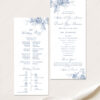 Vintage Wedding Program Template | Wedding Ceremony Program Template | Blue French Floral