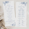 Vintage Wedding Program Template | Wedding Ceremony Program Template | Blue French Floral