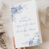 Vintage Wedding Program Template | Wedding Ceremony Program Template | Blue French Floral