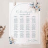 Dusty Blue Seating Chart Sign Template | Boho Wedding Printable E084 Dusty Blue Seating Chart Sign Template Amy Design 1