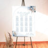 Dusty Blue Seating Chart Sign Template | Boho Wedding Printable E084 Dusty Blue Seating Chart Sign Template Amy Design 2