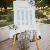 Dusty Blue Seating Chart Sign Template | Boho Wedding Printable E084 Dusty Blue Seating Chart Sign Template Amy Design 4