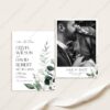 Modern Minimalist Save The Date Template | Eucalyptus Minimal Save the Date Card Printable
