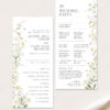 Floral Wedding Programs Template Editable | Wedding Program Booklet Template | Wedding Ceremony Timeline