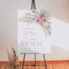 A033 Mauve Blush Pink Floral Bridal Shower Signage Template 2