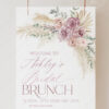 A033 Mauve Blush Pink Floral Bridal Shower Signage Template 3