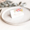 Bright Colorful Wedding Place Card Template | Floral Garden Name Cards Editable Printable Bright Colorful Wedding Place Card Template
