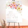 A034 Bright Floral Bridal Shower Brunch Welcome Sign Template1