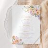 Bright Menu Template | Floral Menu Card Printable | Peach Purple Wedding Shower Menu Template A038 Bright Menu Template Amy Design 1