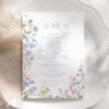 Wildflower Bridal Brunch Invitation Bundle | Pastel Flowers Bridal Shower Brunch Invite Template Editable Pastel Floral Menu Template | Personalized Wedding Menu Template | Wildflower Shower Brunch Menu