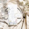 Wildflower Bridal Brunch Invitation Bundle | Pastel Flowers Bridal Shower Brunch Invite Template Editable Pastel Floral Menu Template | Personalized Wedding Menu Template | Wildflower Shower Brunch Menu