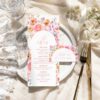 Colorful Menu Template | Vivid Floral Wedding Dessert Menu | Shower Brunch Menu Card Printable | DIY Wedding Menu