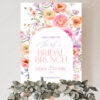 Floral Bridal Shower Brunch Welcome Sign | Bright Colorful Flowers Poster Printable Template