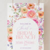 Floral Bridal Shower Brunch Welcome Sign | Bright Colorful Flowers Poster Printable Template Floral Bridal Shower Brunch Welcome Sign | Bright Colorful Flowers Poster Printable Template