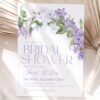 Floral Lilac Bridal Shower Invitation Template | Editable Purple Brunch Invite Printable Card Floral Lilac Bridal Shower Invitation Template