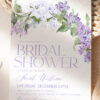 Floral Lilac Bridal Shower Invitation Template
