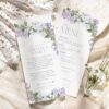 Lilac Menu Template | Purple Wedding Shower Menu Card | Dessert Menu Card | Custom Menu Printable B001 Lilac Menu Template Amy Design 5