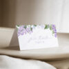Lilac Place Card Template | Purple Place Card Printable | Editable Template Instant Download