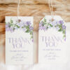 Lilac Purple Wedding Favor Tags Editable | Bridal Baby Shower Birthday Party Tags Printable Download Lilac Purple Wedding Favor Tags Editable
