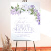 B001 Lilac Wedding Welcome Sign Printable Amy Design Templates 2