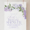 Lilac Bridal Shower Invitations Bundle Template | Purple Bridal Shower Bundles | 50 Printable Shower Games B001 Lilac Wedding Welcome Sign Printable Amy Design Templates 3