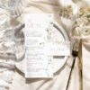 B003 Printed Simple Elegant Wedding Menus AmyDesignTemplates 3