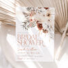 Boho Bridal Shower Bundle | Fall Bridal Shower Invitation | Bridal Shower Games Bundle Editable Template Terracotta Boho Pampas Grass Invitation Template Editable