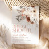 Terracotta Boho Pampas Grass Invitation Template Editable