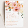 Citrus Peach Bridal Shower Invitation Template Editable | Floral Invite Printable Card Citrus Peach Bridal Shower Invitation Template Editable 2 Amy Design Templates