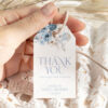 Blue Floral Wedding Tags Template | Editable Thank You Labels | Circle Round Square Rectangle Blue Floral Wedding Tags Template | Editable Thank You Labels | Circle Round Square Rectangle