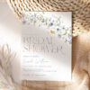 Elegant Wildflower Bridal Shower Bundle | Invitations & 24 Bridal Shower Games Bundle Editable Template B016 Wildflower Bridal Shower Invitation Template Editable 1