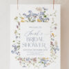 Wildflower Bridal Shower Template Bundle | DIY Invitations Stationery | 50 Shower Games Cards & Signs B017 Welcome To Bridal Shower Sign Template Wildflower AmyDesign 4