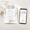 Wildflower Bridal Shower Invite Template | Editable Whimsical Garden Invitation Printable Card Wildflower Bridal Shower Invite Template