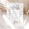 Wildflower Bridal Shower Invite Template | Editable Whimsical Garden Invitation Printable Card Wildflower Bridal Shower Invite Template