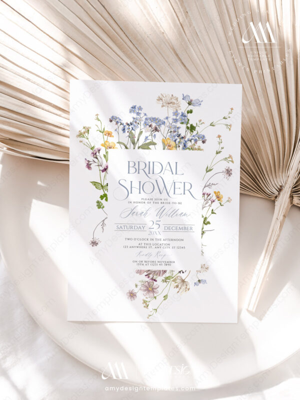Wildflower Bridal Shower Invite Template