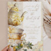 Yellow Tea Cup Bridal Shower Invitation Template | Bride to Be Tea Party Birthday Invite Printable Yellow Tea Cup Bridal Shower Invitation Template